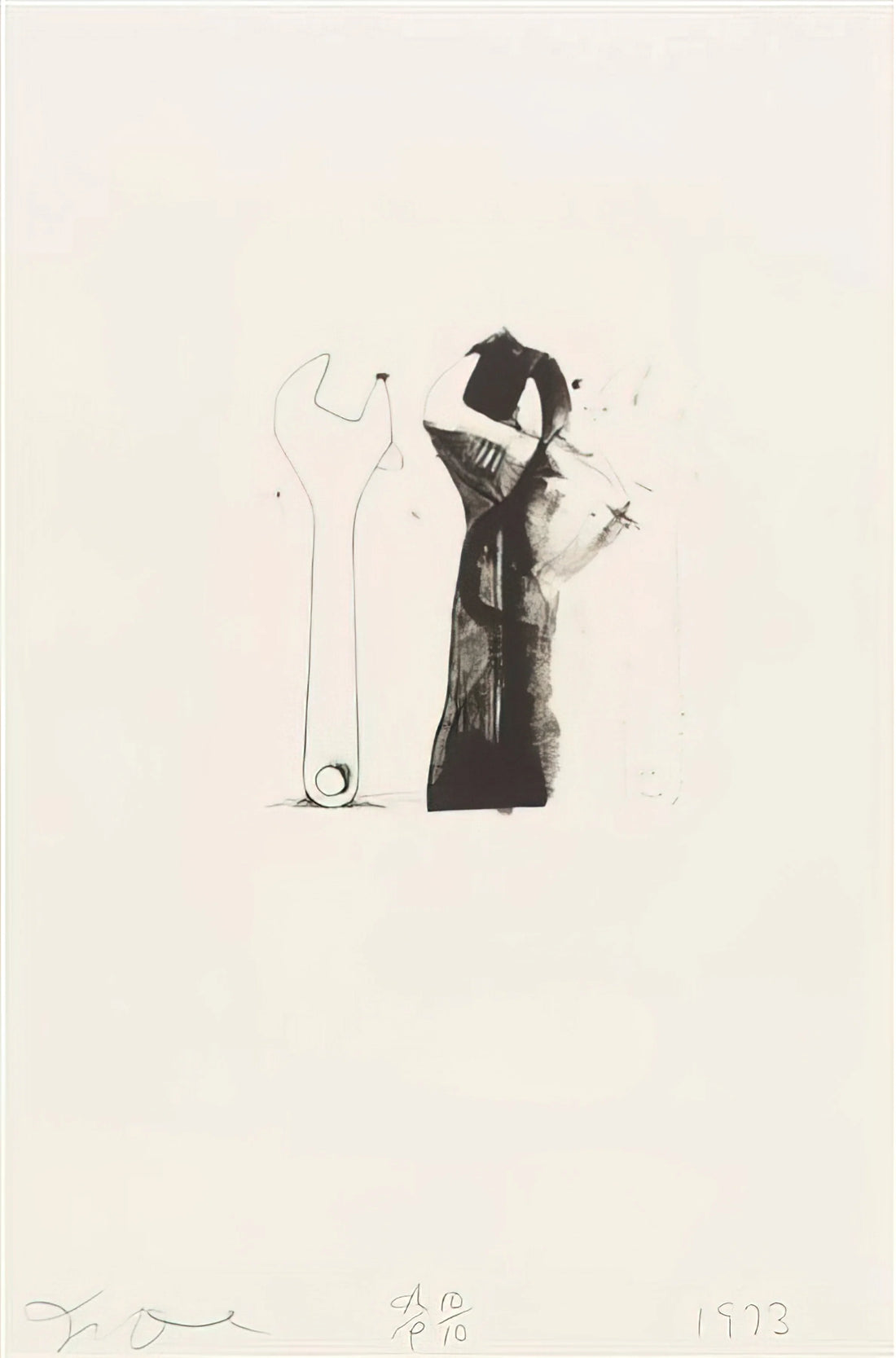 Dine Art: The Culinary Canvas Where Food Becomes Fine Art - UNTITLED FROM TEN WINTER TOOLS 1973 5 by Jim Dine