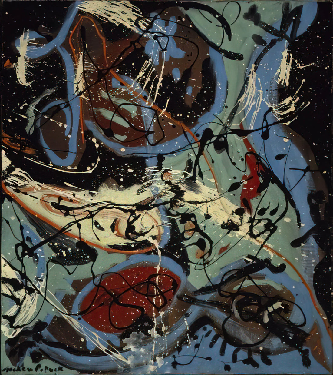 Discovering Jackson Pollock for Sale: A Guide to His Enduring Legacy and Acquiring His Art - COMPOSITION WITH POURING II by Jackson Pollock