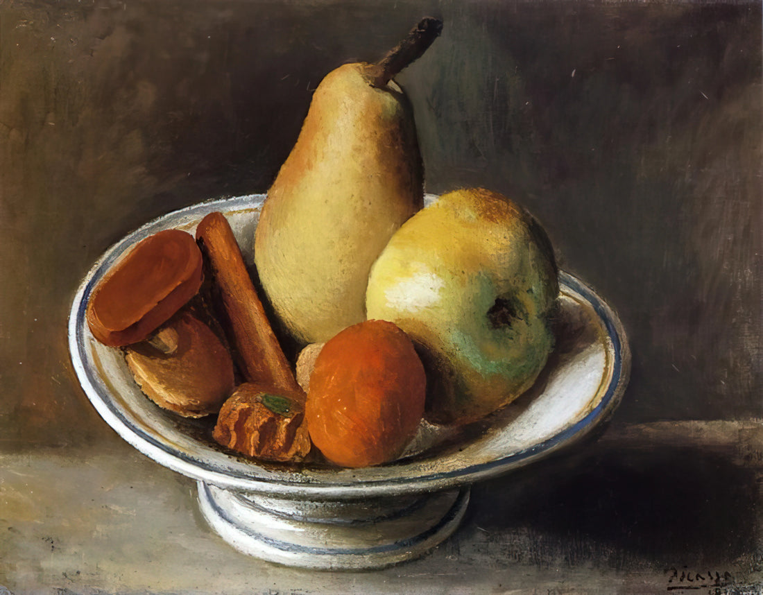 Domaine Picasso: Exploring the Artistic Legacy and Estate of Pablo Picasso - Fruit Bowl with Fruit - 1918 by Pablo Picasso
