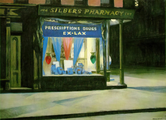 Edward Hopper Framed Prints: Capturing American Solitude in Museum-Quality Art - Drug Store by Edward Hopper