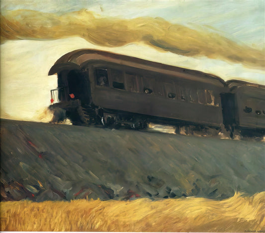 Edward Hopper Painting: The Quiet Poetry of American Solitude - Railroad Train by Edward Hopper