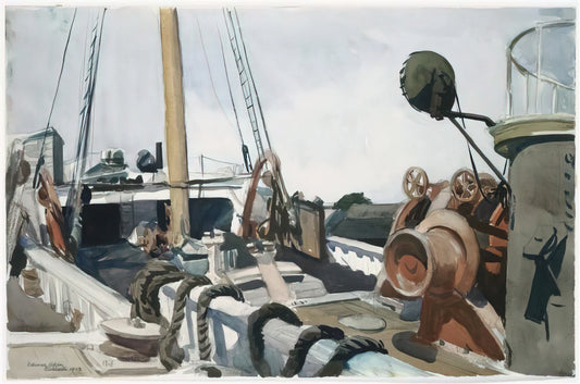 Edward Hopper Posters: Capturing American Solitude Through Museum-Quality Prints - Deck of a Beam Trawler, Gloucester by Edward Hopper
