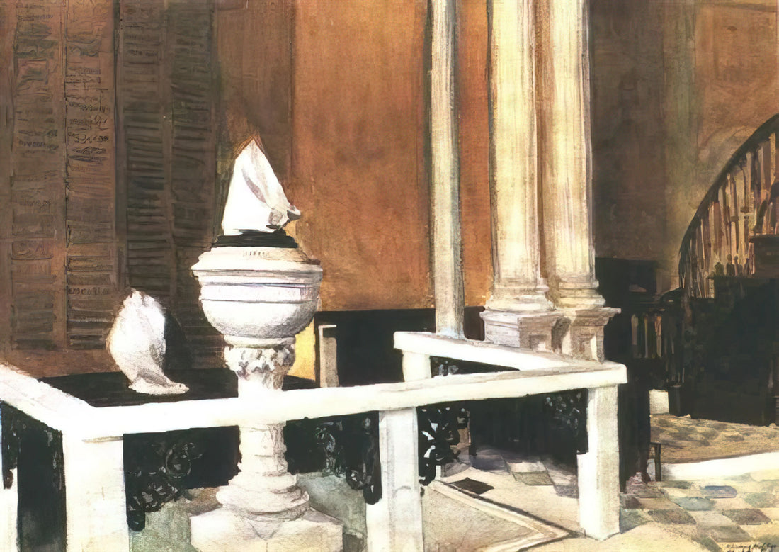 Edward Hopper: Master of American Solitude and the Modern Urban Landscape - Baptistry of St. John s by Edward Hopper