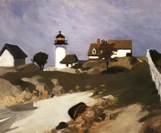Edward Hopper: The Master of American Solitude and Modernist Light - Squam Light by Edward Hopper