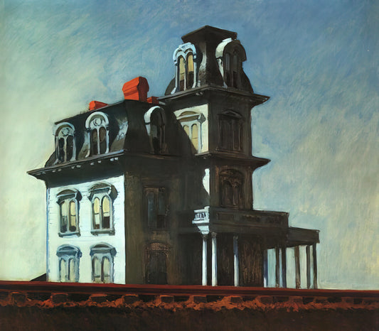 Edward Hopper's Chop Suey Print: A Window into American Solitude - House by the Railroad by Edward Hopper