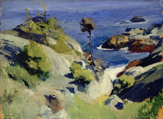 Edward Hopper's New York Pavements: A Study in Urban Solitude and Light - Monhegan Landscape by Edward Hopper
