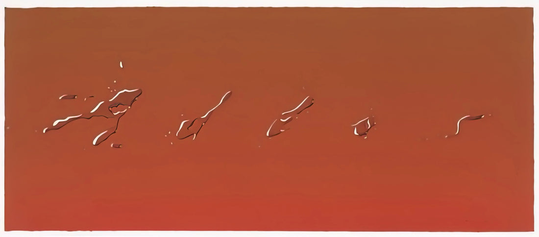 Edward Ruscha Brushed Aluminum Print: The Industrial Aesthetic in Pop Art - ADIOS 1969 by Edward Ruscha