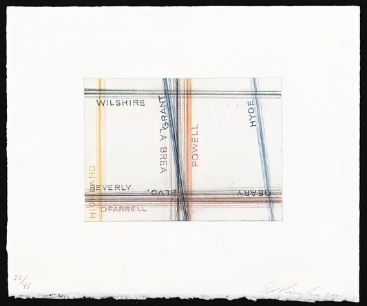 Edward Ruscha Standard Station Print: A Seminal Work of Pop Art and American Iconography - GRANT FROM LOS FRANCISCO SAN ANGELES PORTFOLIO by Edward Ruscha