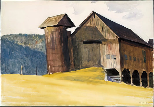 Edward and Josephine Hopper: The Artistic Partnership That Defined American Solitude - Barn and Silo, Vermont by Edward Hopper