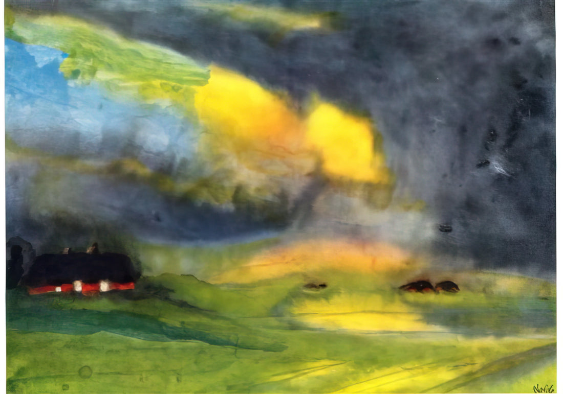 Emil Nansen Nolde: The Expressionist Master of Color and Emotion - Colored sky above the Marais by Emil Nolde