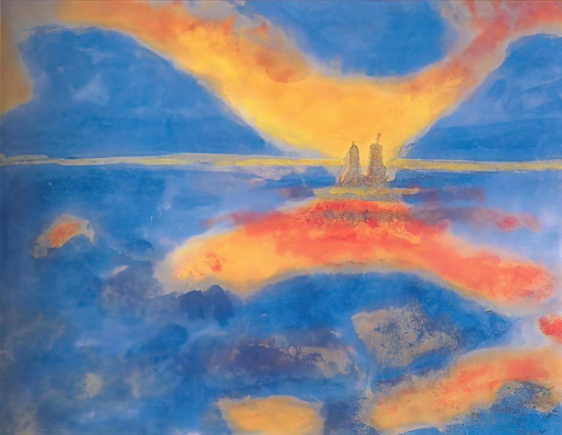 Emil Nolde Retrospective: Exploring the Expressionist Master's Turbulent Legacy - Sunrise at the sea by Emil Nolde