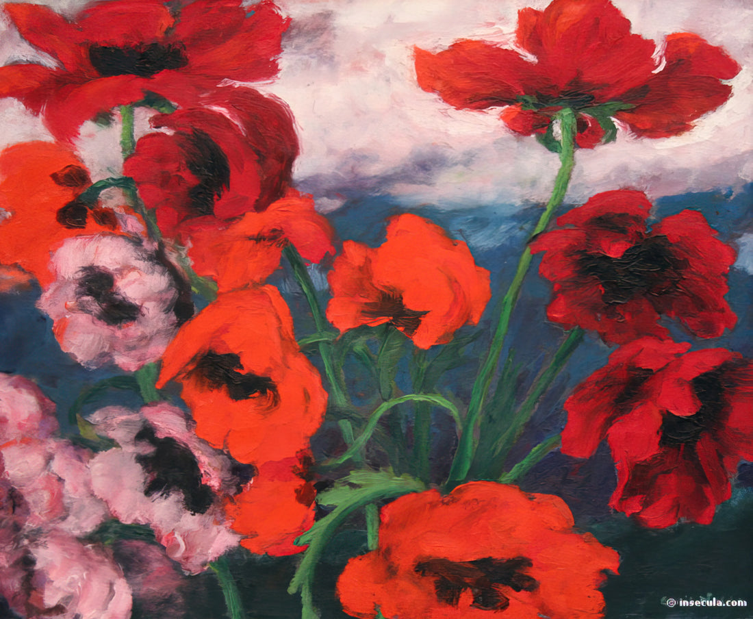 Emil Nolde's Pentecost: A Masterpiece of Expressionist Spirituality - Large Poppies by Emil Nolde