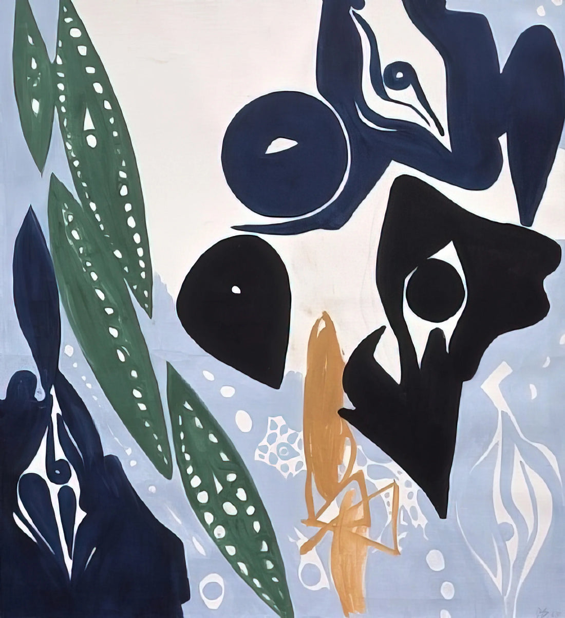 Ernst Wilhelm Nay Reproduction: A Guide to Acquiring Museum-Quality Art Prints - Hellblau im Licht - 1965 by Ernst Wilhelm Nay