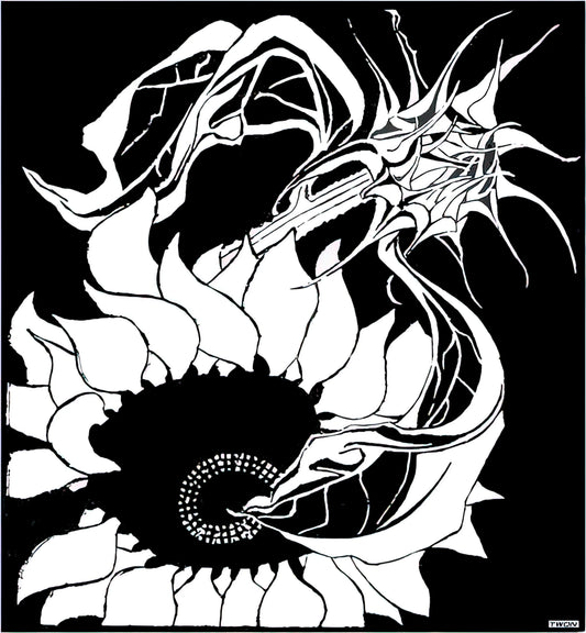 Escher Chrysler: The Intersection of Mathematical Art and Automotive Design - SUNFLOWERS by MC Escher