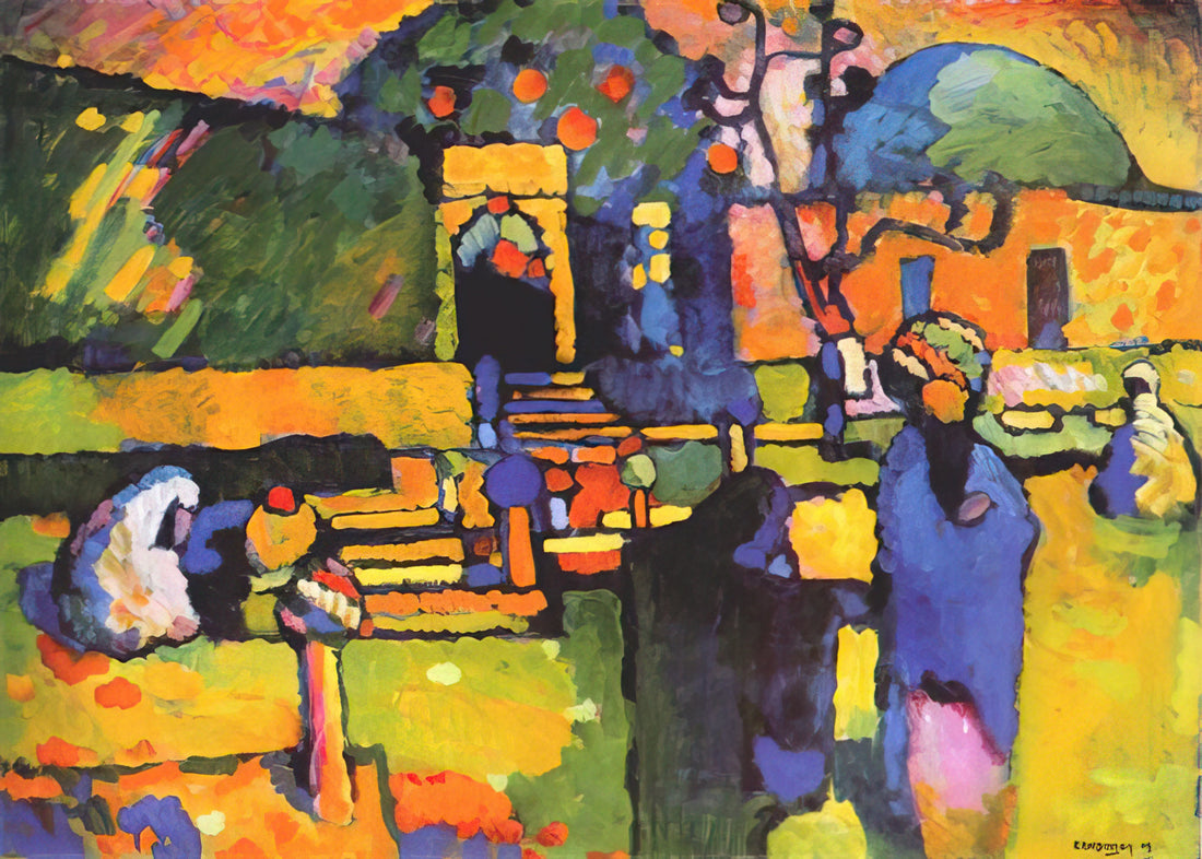 Exploring Artists Similar to Wassily Kandinsky: Pioneers of Abstract Expression - ARABS I CEMETERY 1909 by Wassily Kandinsky