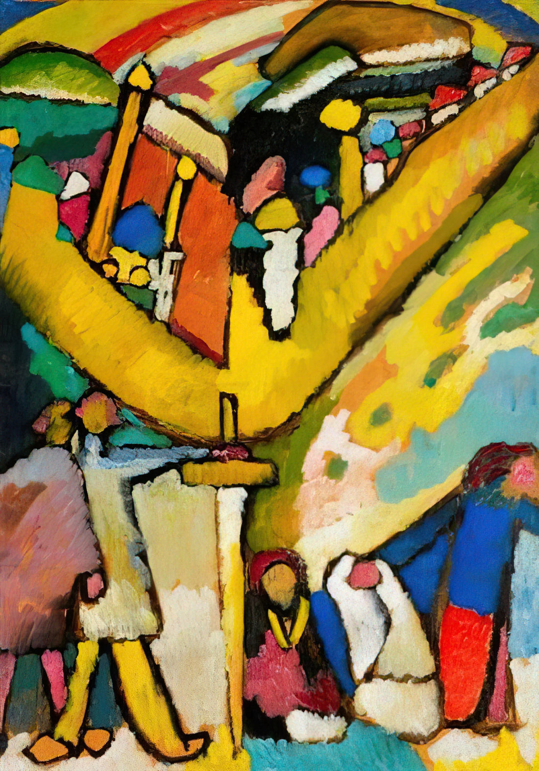 Exploring the Abstract World: Artists Like Wassily Kandinsky Who Defined Modernism - STUDY FOR IMPROVISATION 8 1909 by Wassily Kandinsky