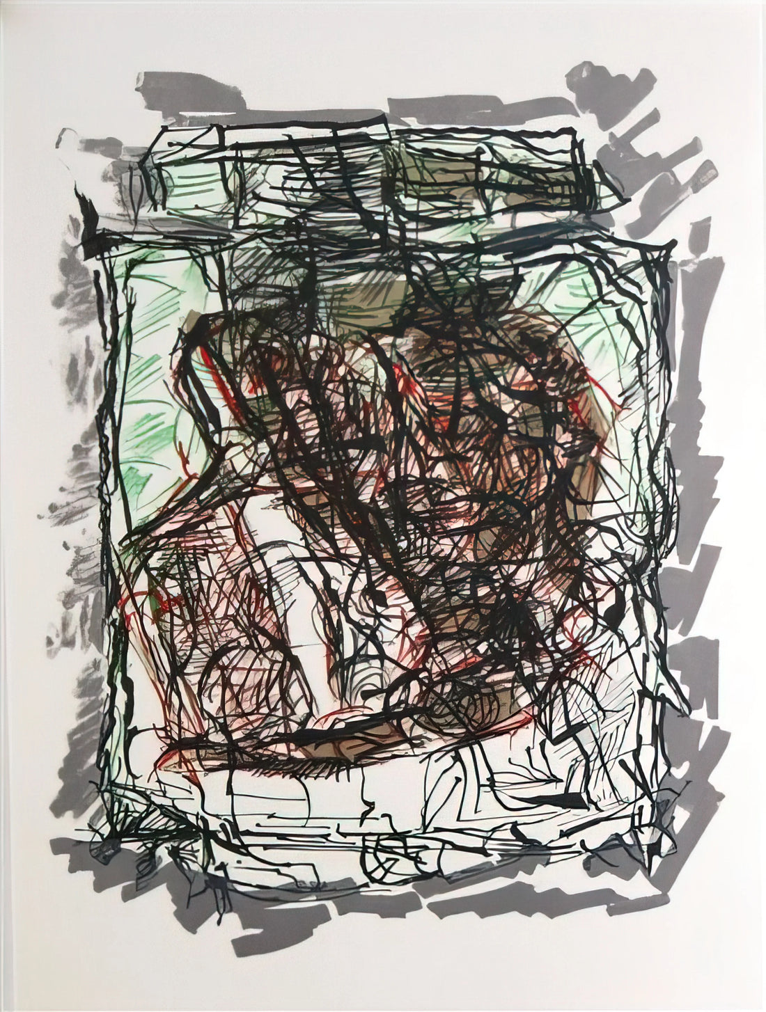 Exploring the Dynamic World of Riopelle Art: A Master of Lyrical Abstraction - Lithographie 1976 by Jean-Paul Riopelle