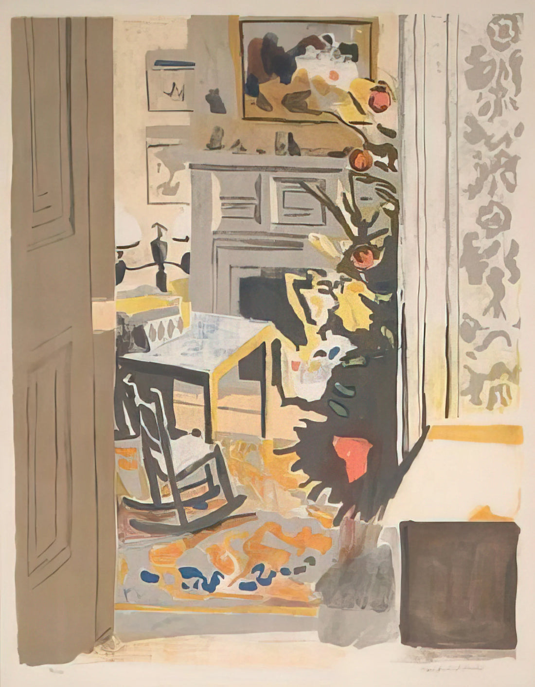 Fairfield Porter Images: A Guide to the American Realist's Visual Legacy - THE CHRISTMAS TREE 1971 by Fairfield Porter