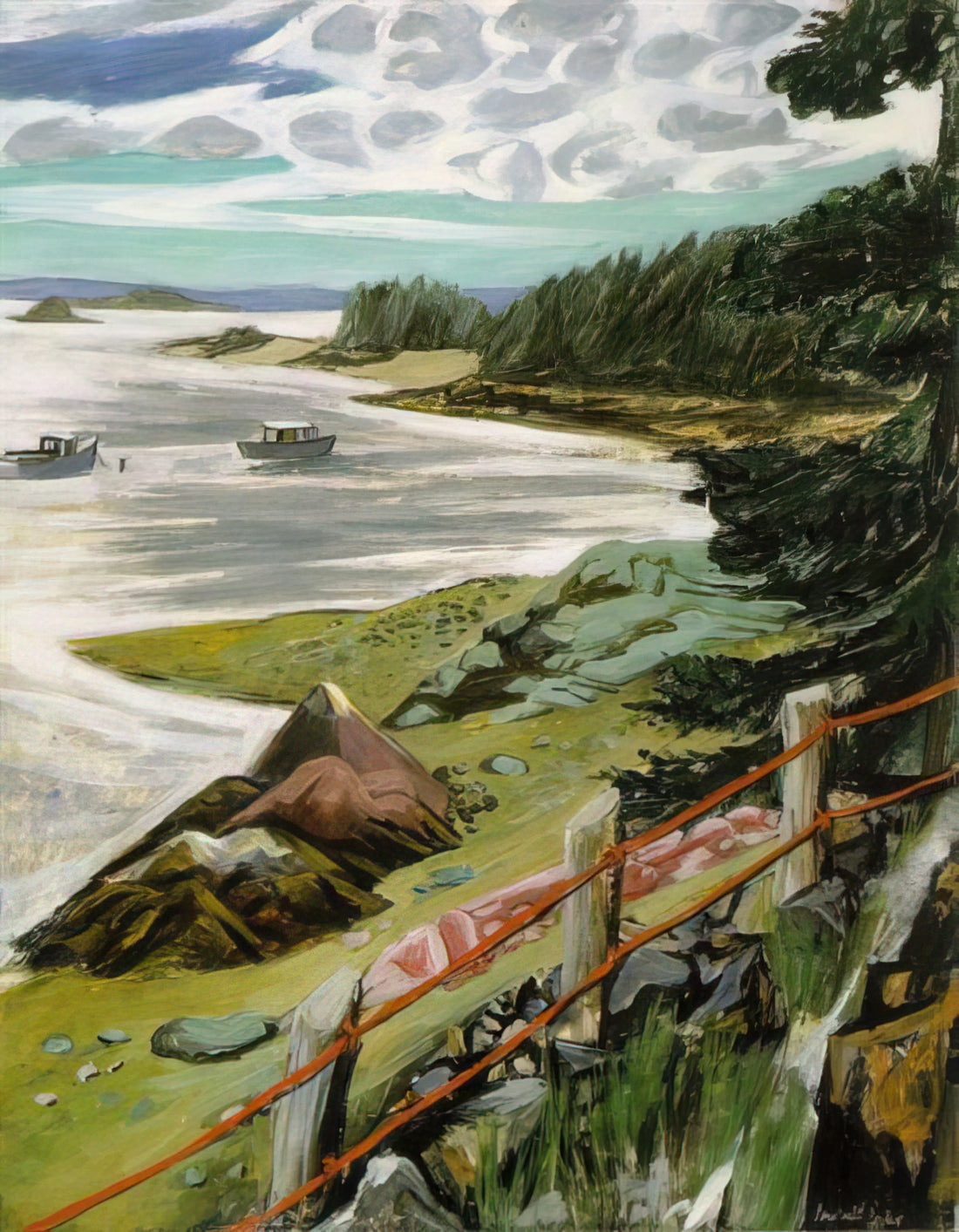 Fairfield Porter Posters: The Quiet Brilliance of American Realism in Print Form - RED CABLES 1940 by Fairfield Porter