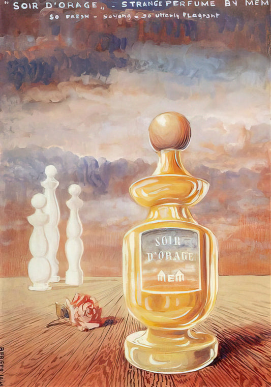 Famous Paintings by René Magritte: A Curator's Guide to His Most Iconic Works - SOIR D ORAGE STRANGE PERFUME BY MEM by Rene Magritte