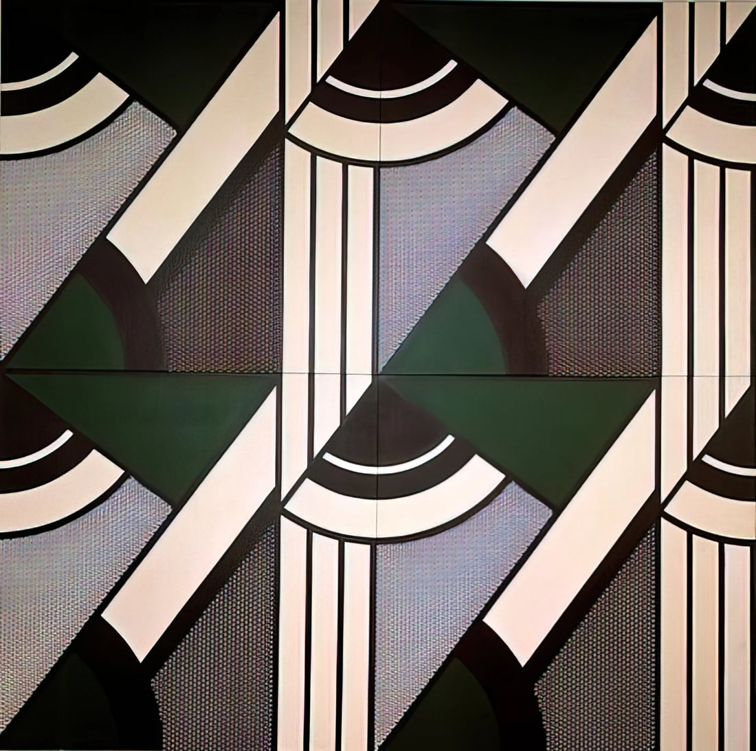 Famous Roy Lichtenstein Art: A Curator's Guide to His Iconic Pop Masterpieces - MODULAR PAINTING WITH FOUR PANELS 6 1970 by Roy Lichtenstein