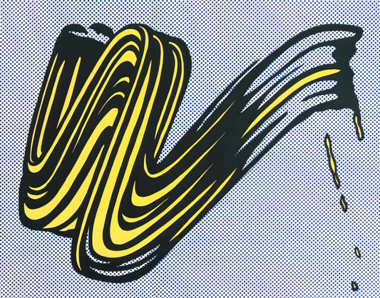 Famous Roy Lichtenstein Pop Art: A Curator's Guide to the Ben-Day Master - BRUSHSTROKE 1965 0 by Roy Lichtenstein
