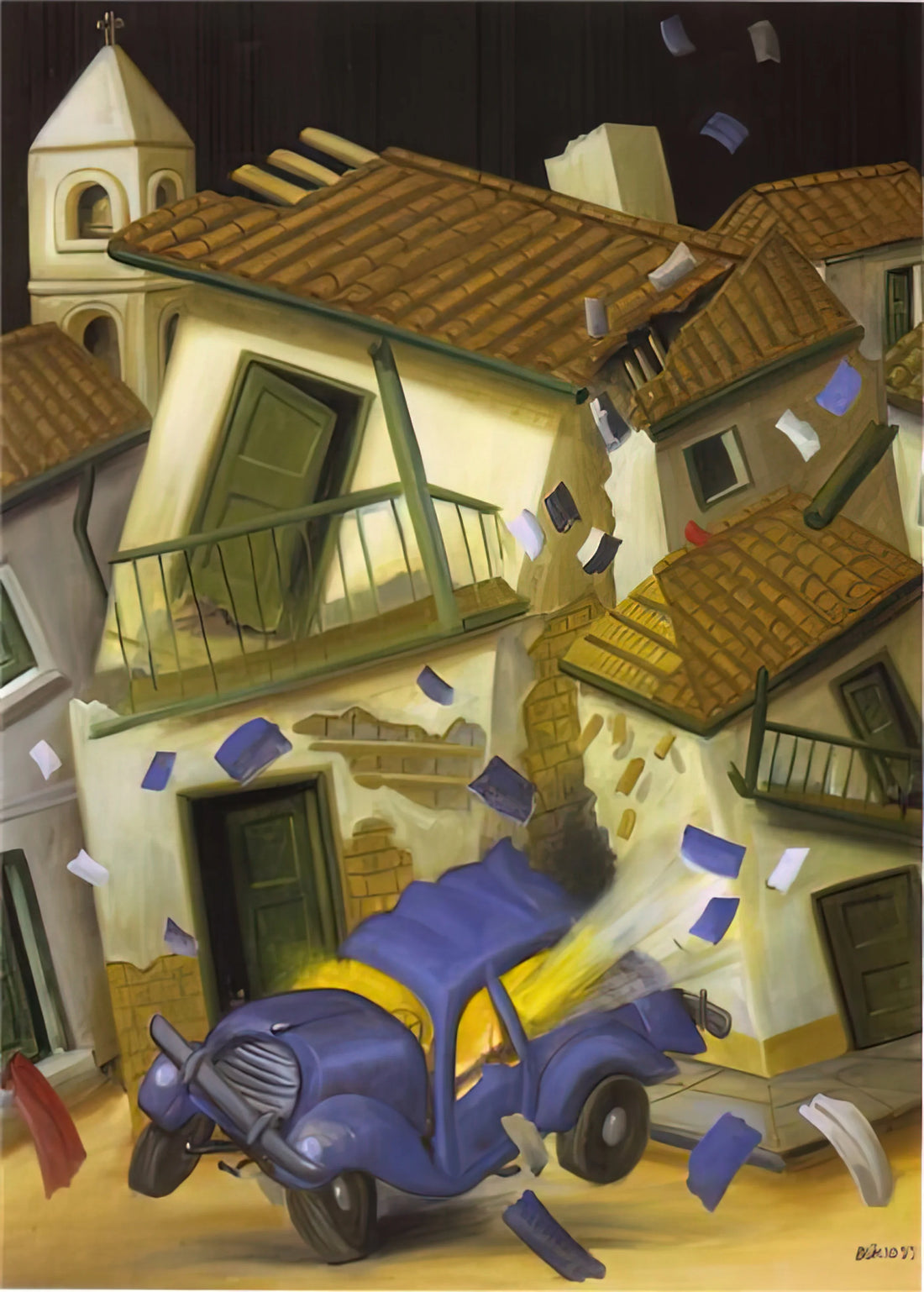 Fernando Botero: The Colombian Master of Voluminous Form and Cultural Commentary - CAR BOMB by Fernando Botero