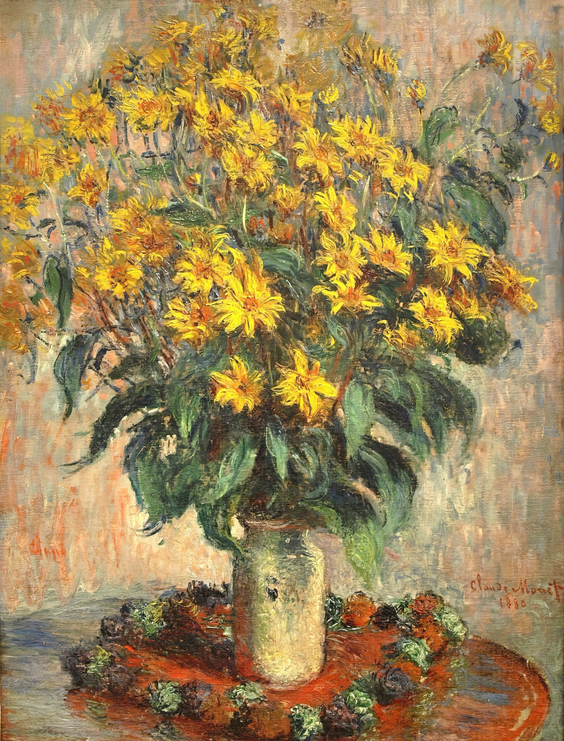 Framed Monet: A Curator's Guide to Displaying Impressionist Masterpieces - Jerusalem Artichokes by claude monet