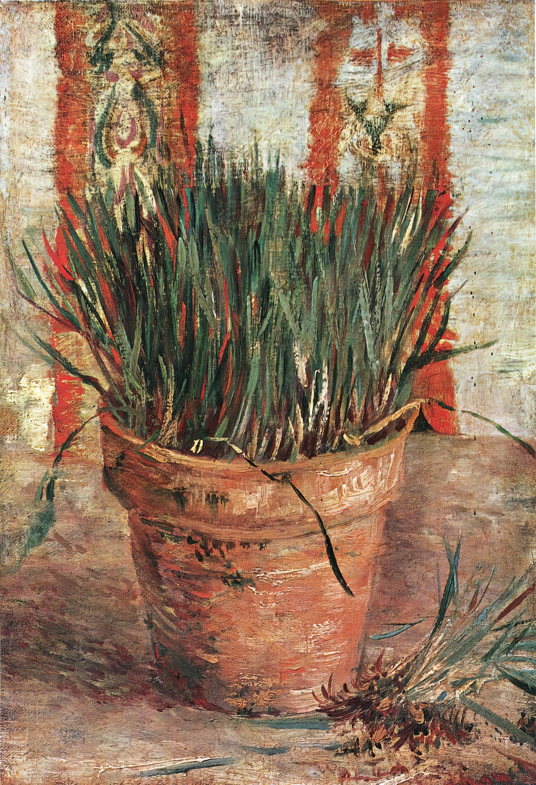 Framed Van Gogh Sunflowers: A Collector's Guide to Art Prints & Display - Flowerpot with Chives by Vincent van Gogh