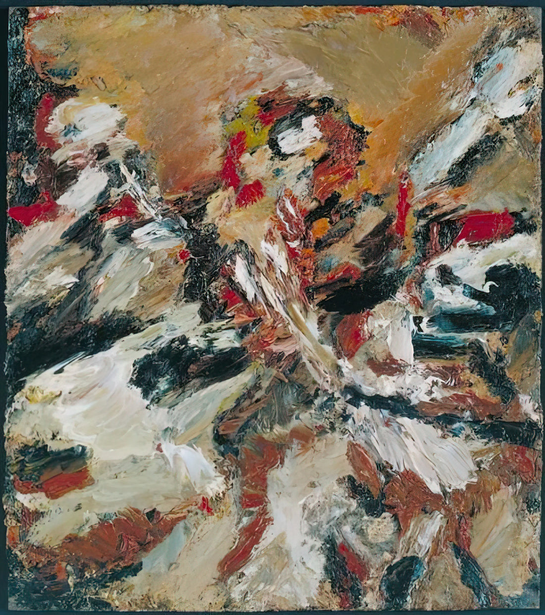 Frank Auerbach Framed Canvas Print: A Collector's Guide to His Textured Masterpieces - STUDY AFTER TITIAN I by Frank Auerbach