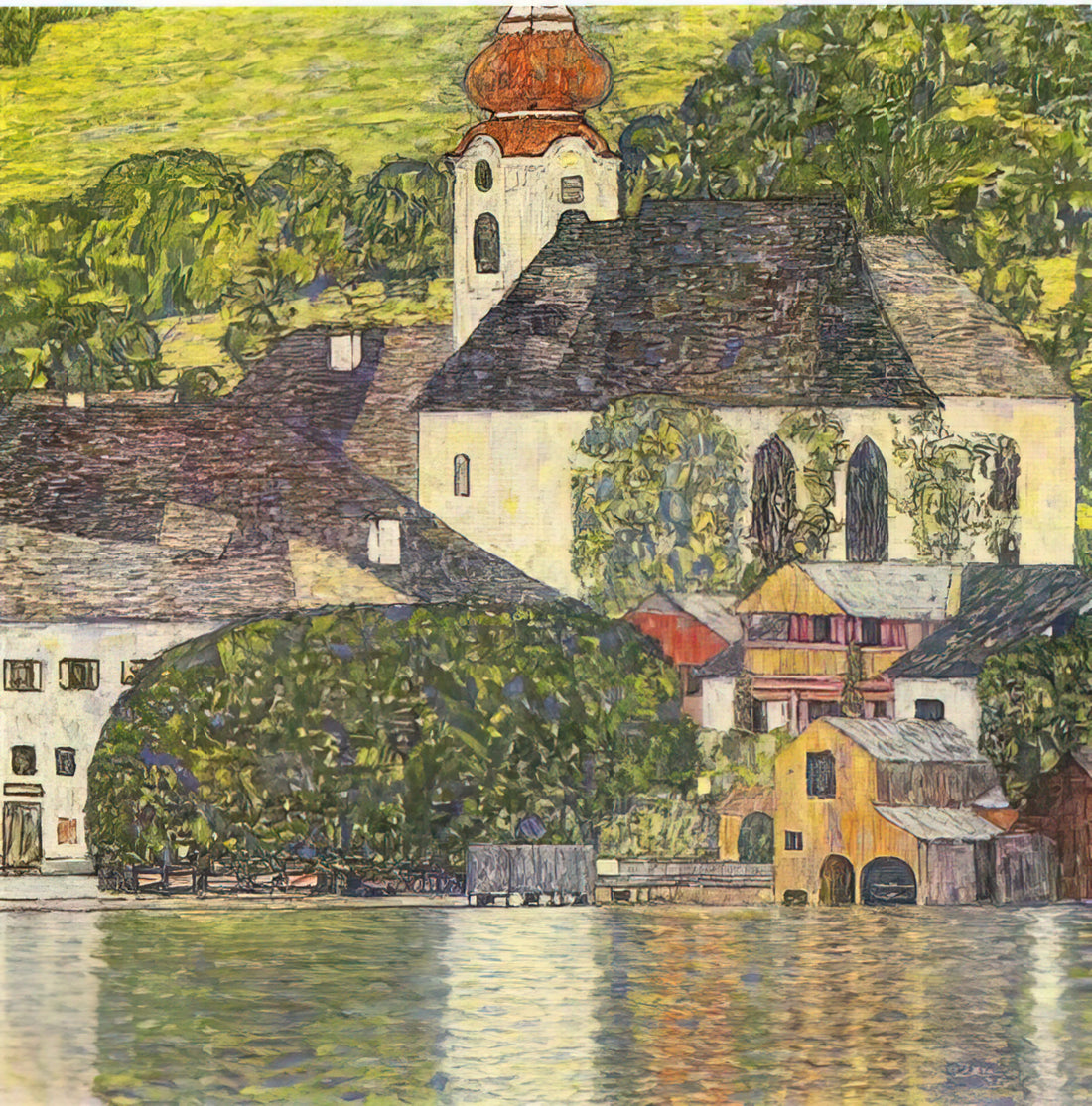 Freud and Klimt: The Unconscious Mind and the Golden Surface - CHRUCH IN UNTERACH ON THE ATTERSEE by Gustav Klimt