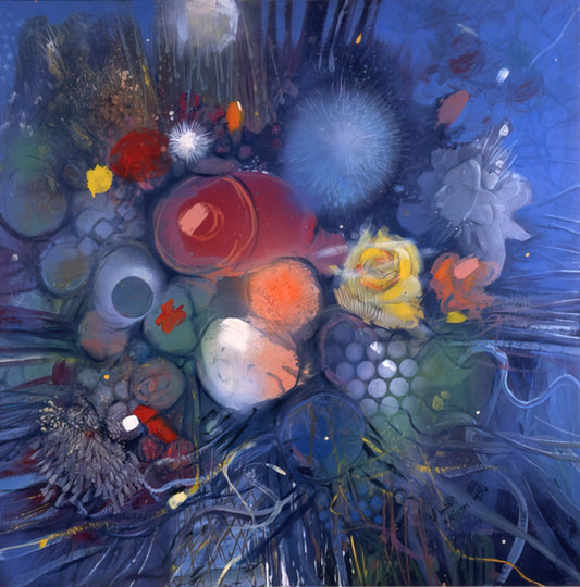Gebre Kristos Desta Acrylic Print: A Modernist Masterpiece for Contemporary Spaces - Flowers No. 3 - 1974 by Gebre Kristos Desta