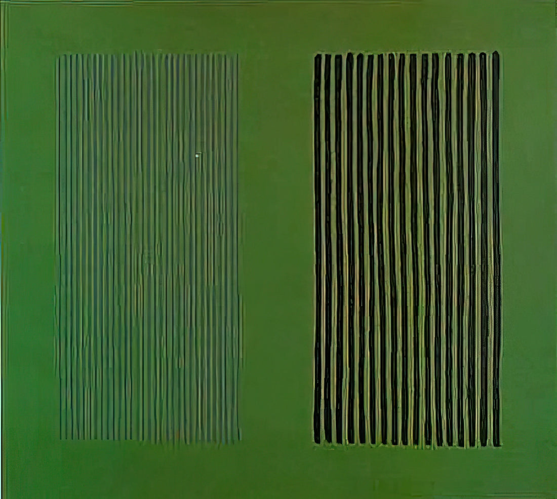 Gene Davis: The Master of Color Field Painting and His Striking Stripes - Green Giant - 1980 by Gene Davis