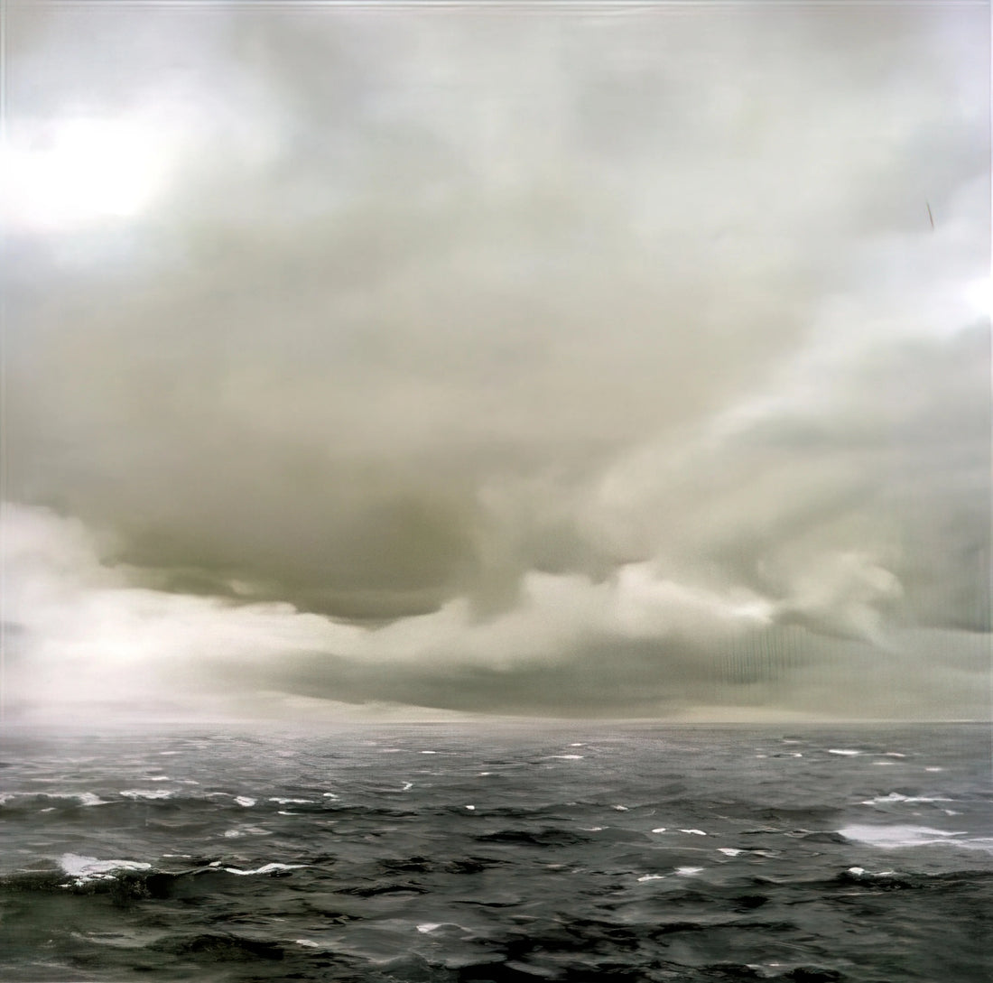 Gerhard Richter Met: A Master's Dialogue with Modernity and Memory - SEASCAPE CLOUDY by Gerhard Richter