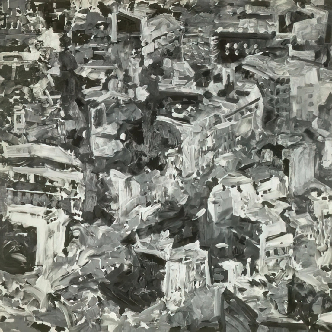 Gerhard Richter Strip Paintings: The Digital Abstraction of a Master - TOWNSCAPE PARIS 1968 by Gerhard Richter