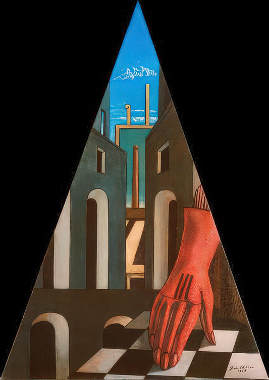 Giorgio de Chirico Painting: The Metaphysical Vision That Redefined Modern Art - METAPHYSICAL TRIANGLE 1958 by Giorgio de Chirico