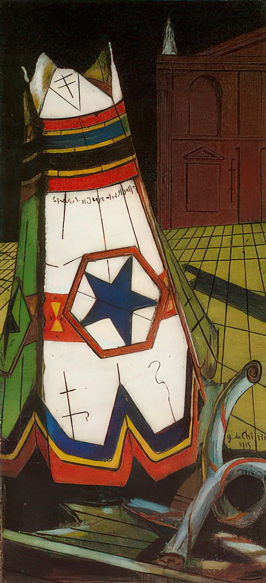 Giorgio de Chirico Works: The Enigmatic World of Metaphysical Art - PLAYTHINGS OF THE PRINCE 1915 by Giorgio de Chirico