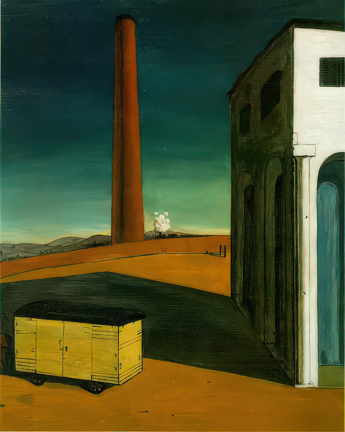 Giorgio de Chirico's The Return of Ulysses: A Metaphysical Masterpiece Decoded - THE ANGUISH OF DEPARTURE 1914 by Giorgio de Chirico