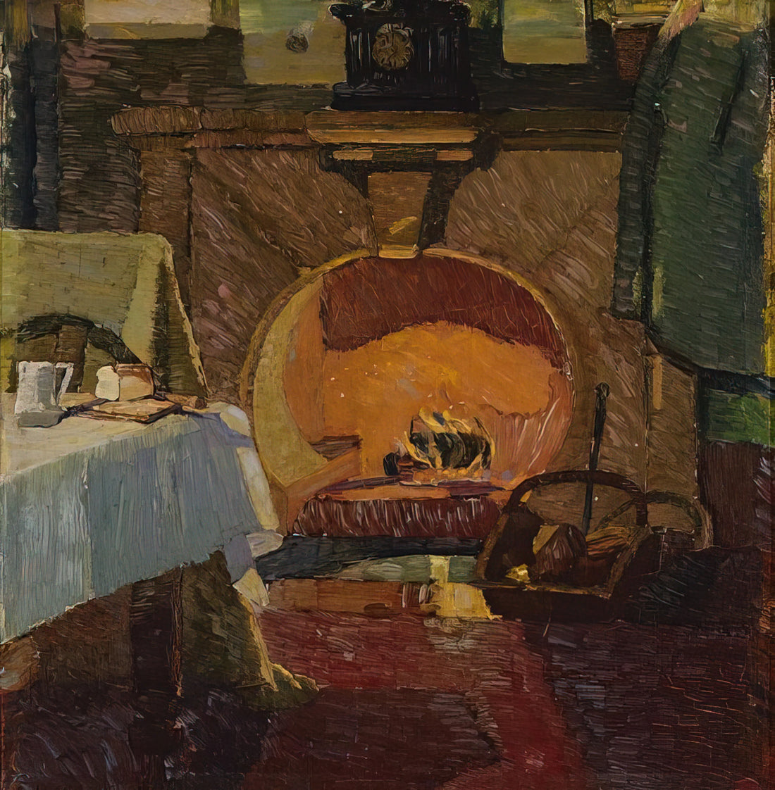 Grace Cossington Smith Paintings: A Pioneer of Australian Modernism - Firelight - 1919 by Grace Cossington Smith