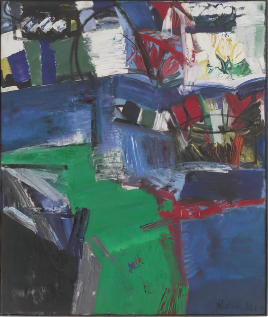 Grace Hartigan Brushed Aluminum Print: The Abstract Expressionist's Legacy in Modern Art Reproduction - SHINNECOCK CANAL 1957 by Grace Hartigan