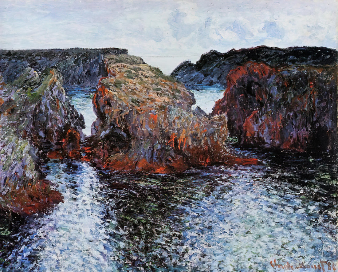 Grand Canal Monet: Venice Through the Eyes of Impressionism's Master - Belle-Ile, Rocks at Port-Goulphar by claude monet