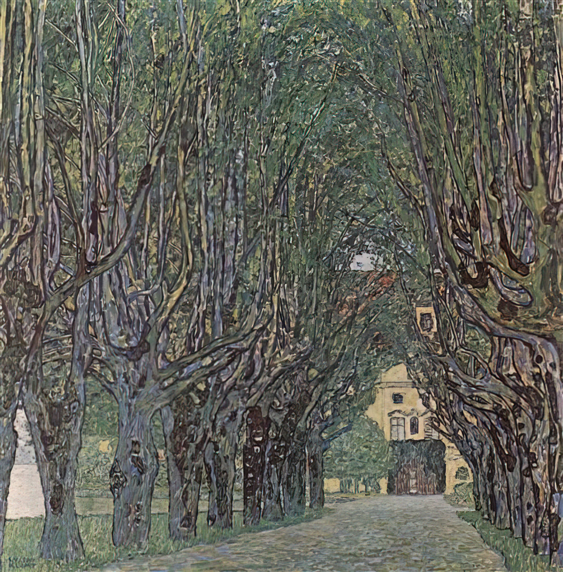 Gustav Klimt 1862-1918: The Master of Symbolism and the Golden Phase - AVENUE OF SCHLOSS KAMMER PARK by Gustav Klimt