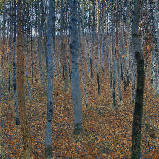 Gustav Klimt Birch Forest Print: A Masterpiece of Symbolist Landscape Art - BEECH GROVE I by Gustav Klimt