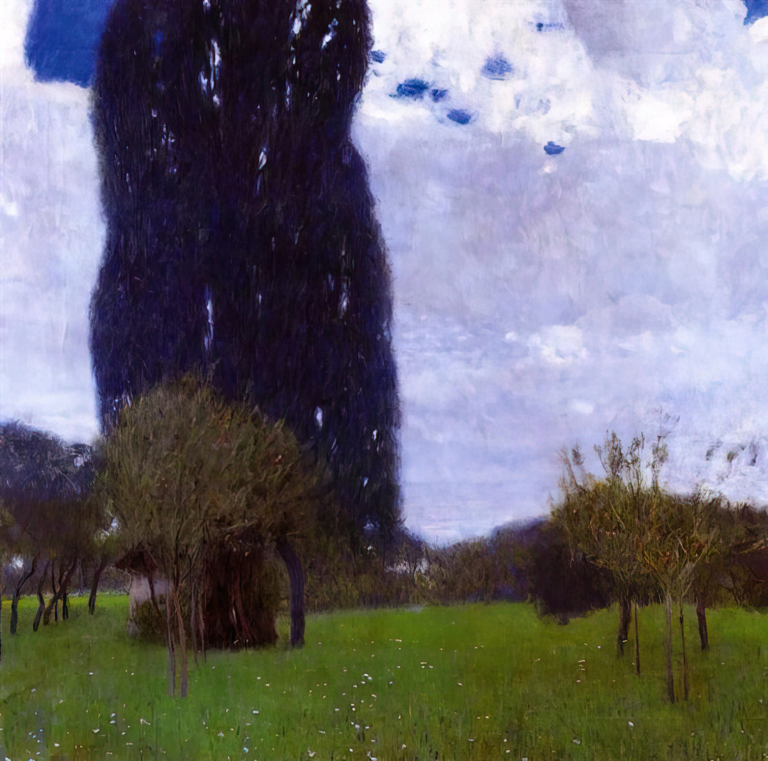 Gustav Klimt's Apple Tree I: A Golden Vision of Nature's Harmony - THE TALL POPLAR TREES II by Gustav Klimt