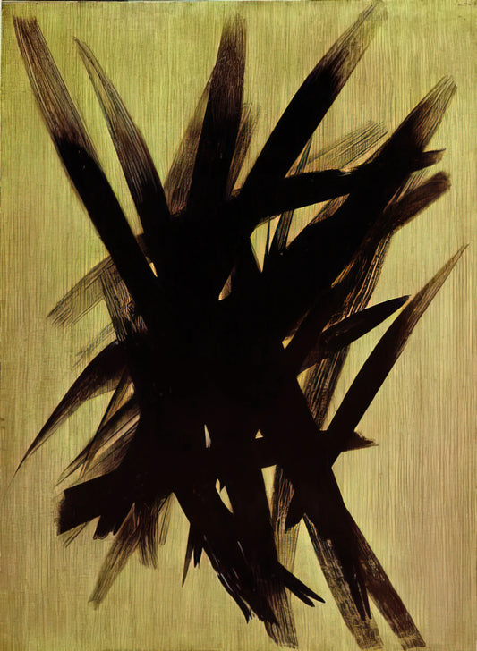 Hans Hartung T1963 R6: Decoding the Master's Abstract Language - Untitled T1955-23 - 1955 by Hans Hartung