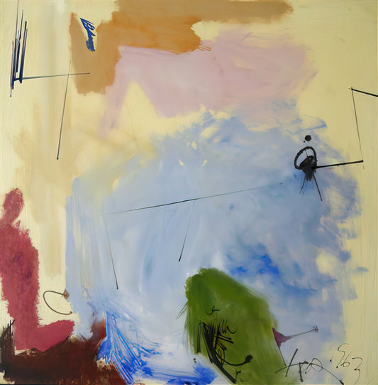 Hassel Smith Framed Art Print: A Collector's Guide to Abstract Expressionist Masterpieces - At Miss Webb's - 1963 by Hassel Smith