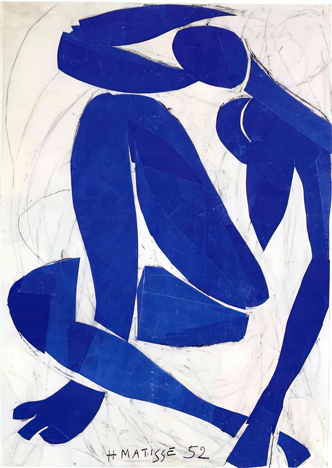 Henri Matisse Linocut: The Master's Bold Exploration in Printmaking - BLUE NUDE IV 1952 by Henri Matisse