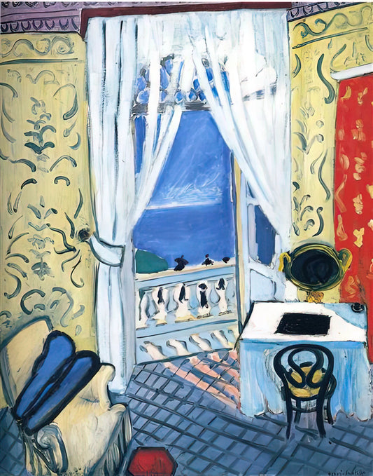 Henri Matisse Luxe: The Master of Color and Form in Premium Art Prints - INTERIOR WITH A VIOLIN CASE 1919 by Henri Matisse