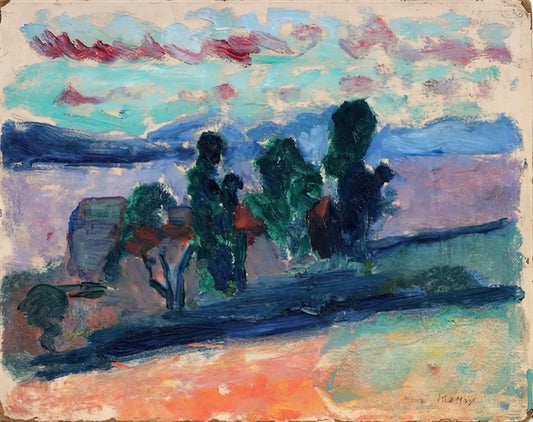 Henri Matisse Meaning: Decoding the Symbolism and Philosophy Behind the Master of Color - PAYSAGE DE SAINT TROPEZ AU CREPUSCULE 1904 by Henri Matisse