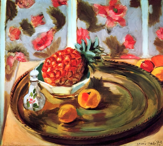 Henri Matisse Print Poster: A Curator's Guide to Collecting and Displaying His Iconic Art - STILL LIFE WITH PINEAPPLE 1924 by Henri Matisse